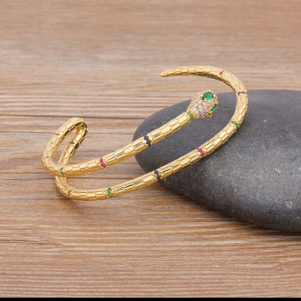New cubin zircon cuff adjustable Sanke brazalete